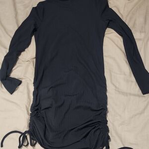 Topshop Long Sleeve Ribbed Dress